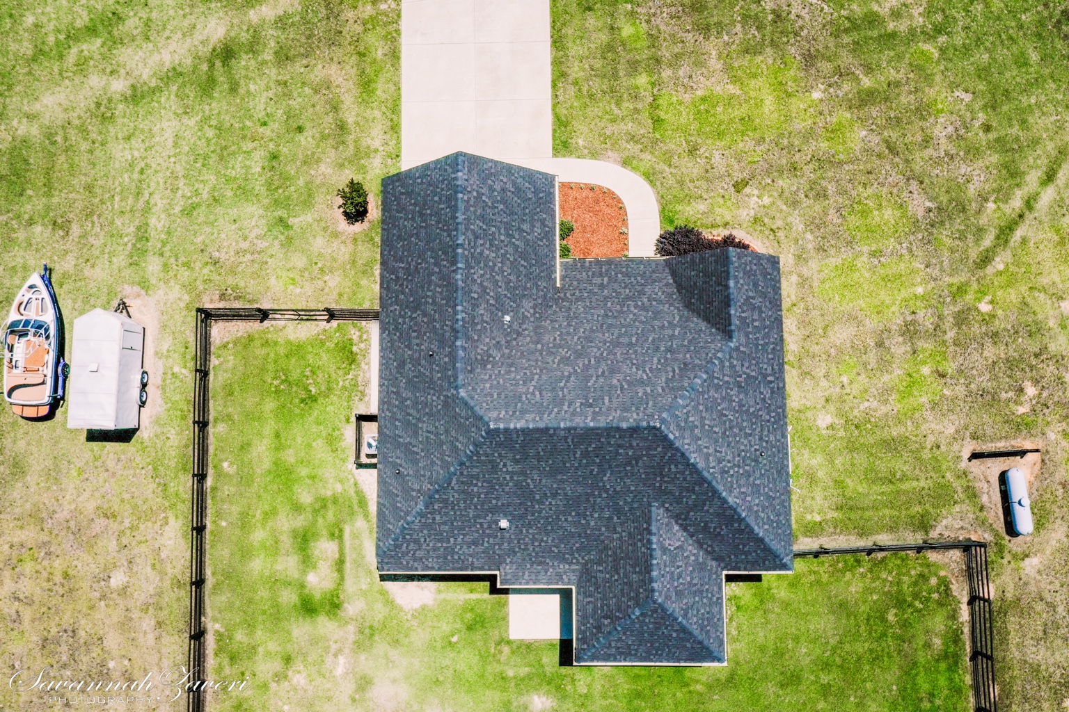 Aerial view of home