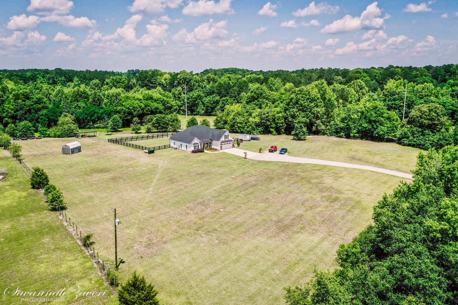 Home and property aerial view